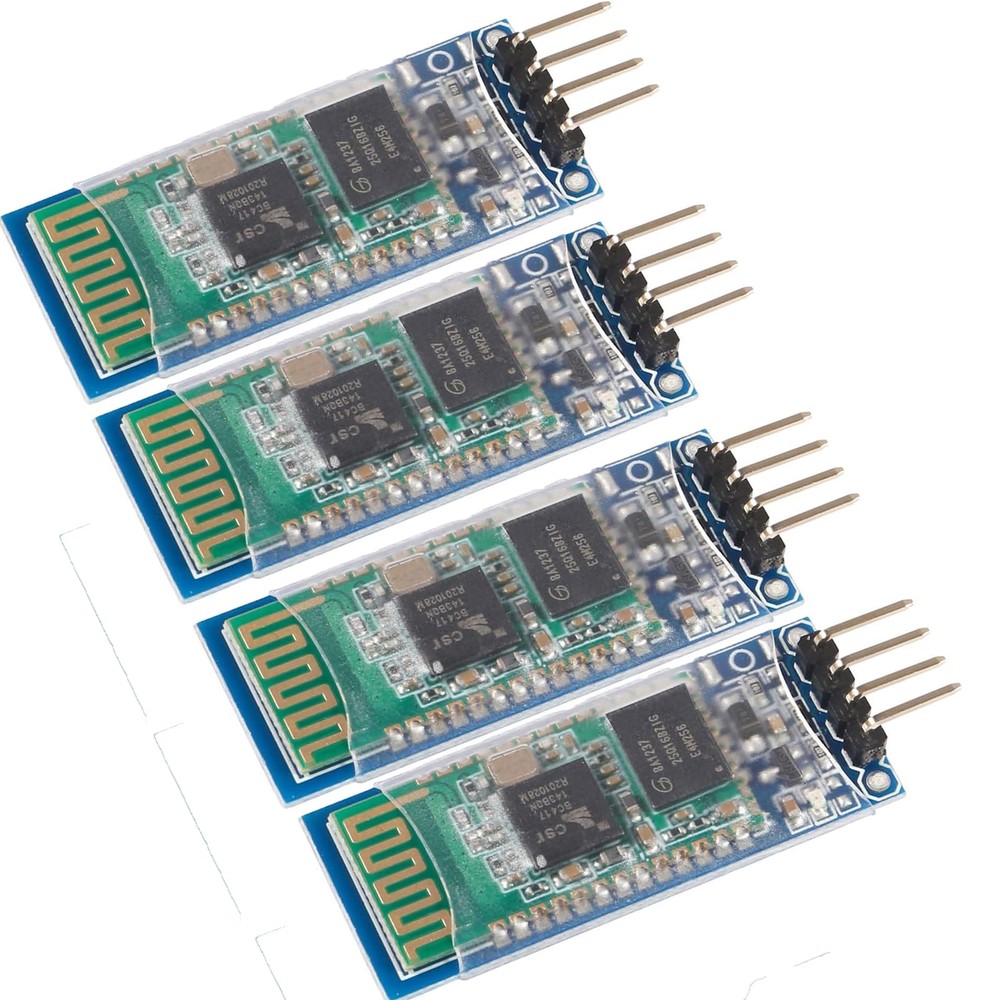 4Pcs HC-06 RS232 4 Pin Wireless Bluetooth Serial Transceiver Module Bi-Direct...