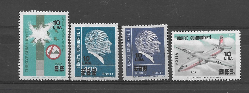 Turkey 1981 Surcharged New Value Complete Set Mint Never Hinged **