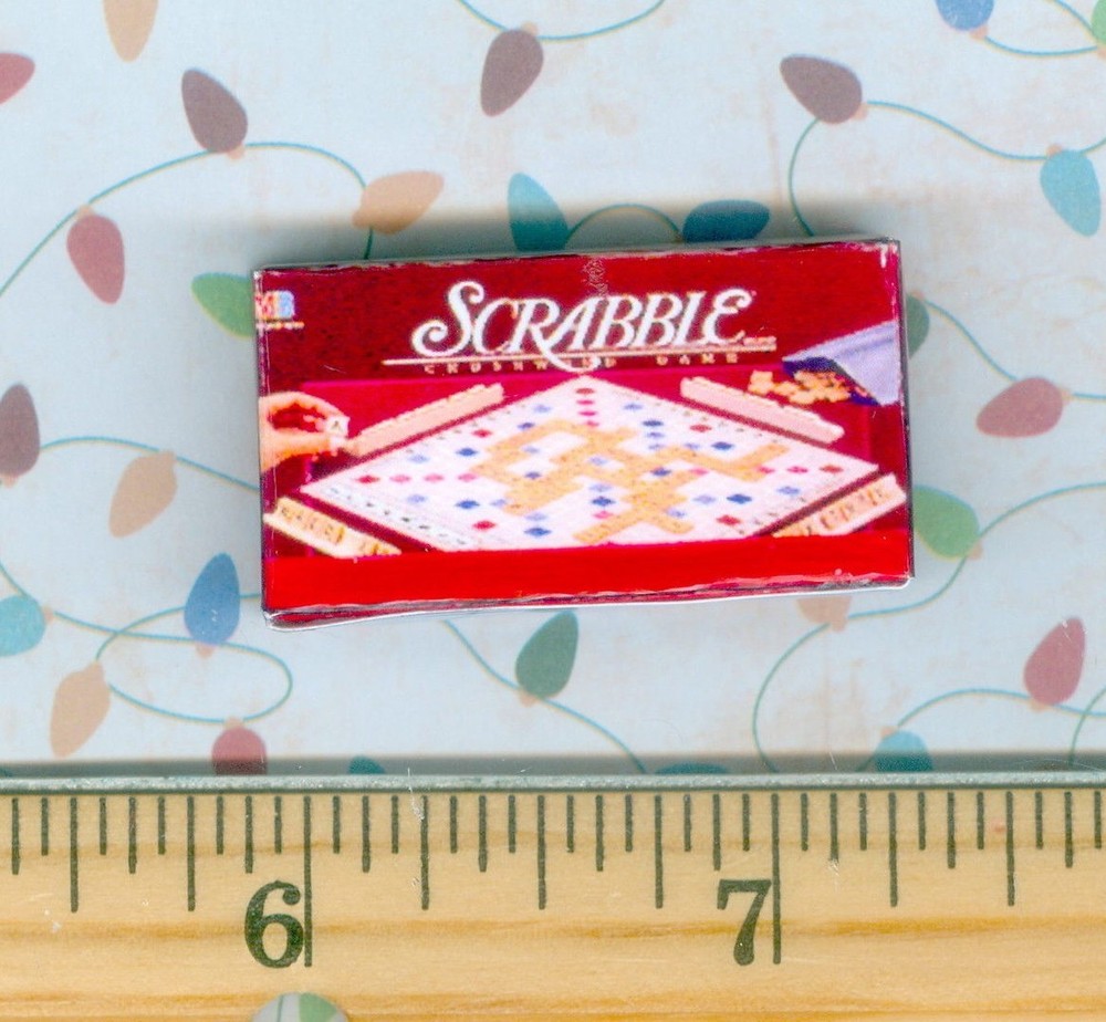 Dollhouse Miniature Size Board Game SCRABBLE  Box