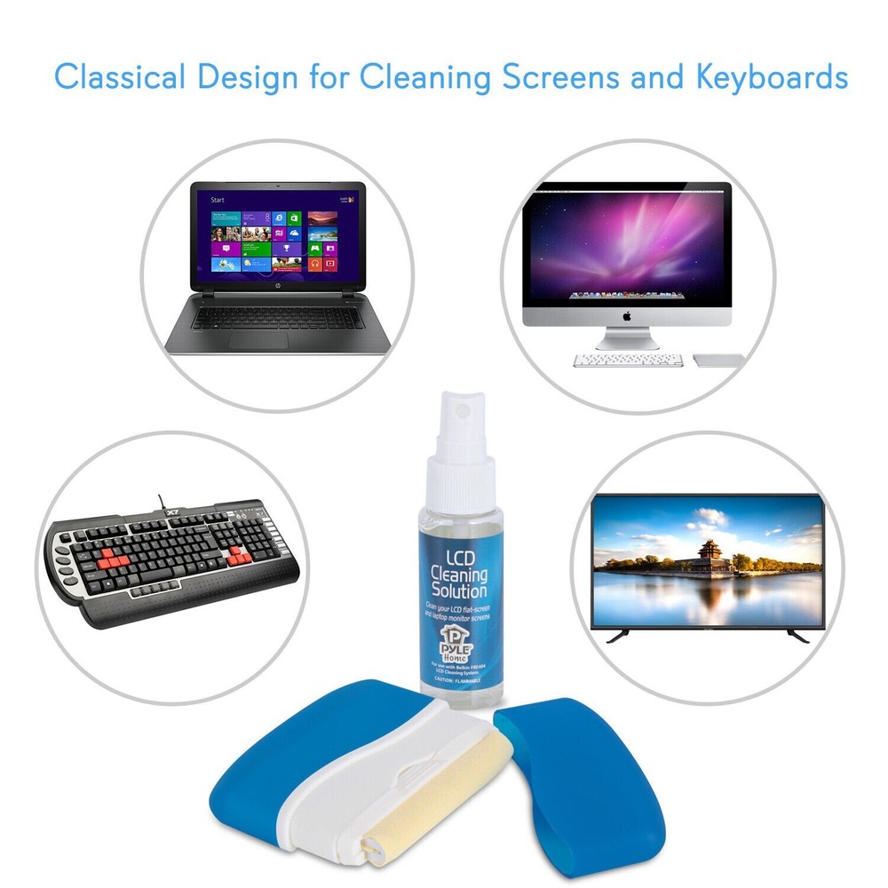 Pyle PCL107 LCD Screen & Computer Keyboard 8 pc Cleaning Kit