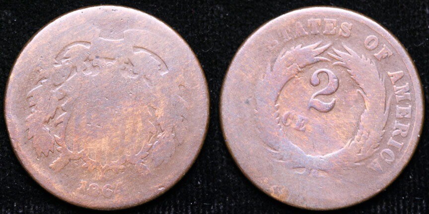 1864 Two Cent Piece
