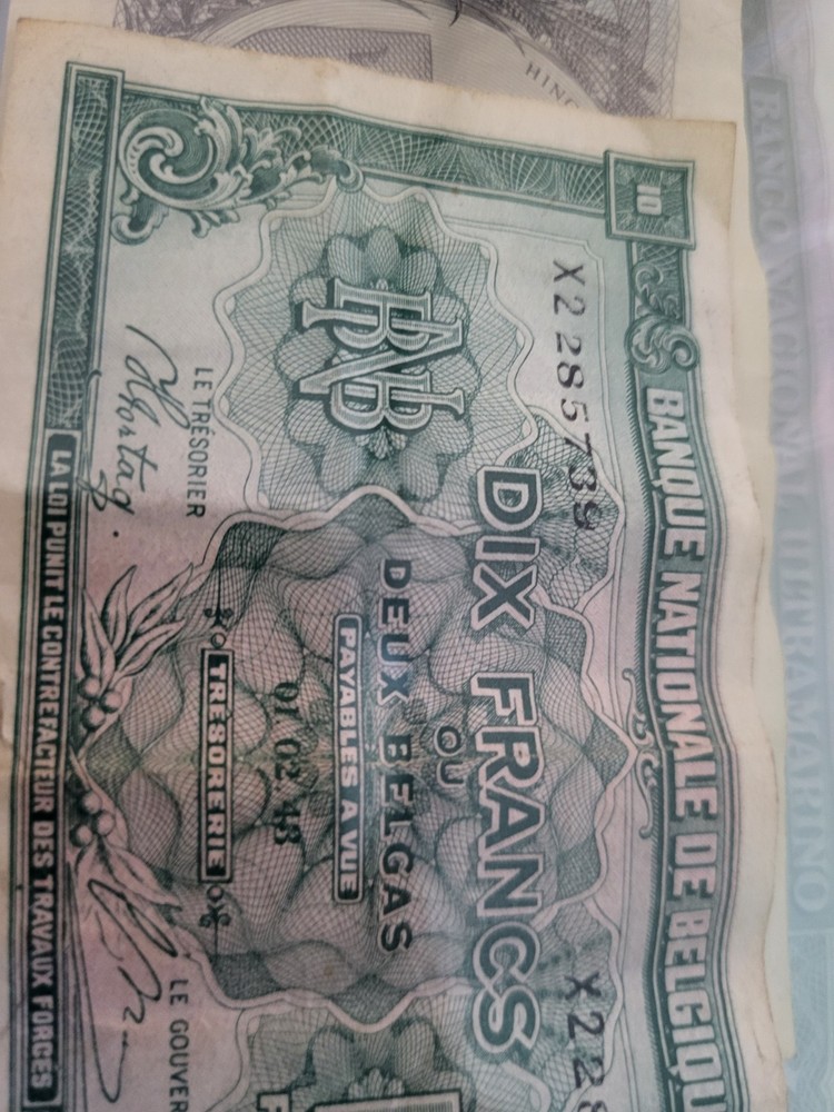 BELGIUM, 10 FRANCS, P#122, 1943