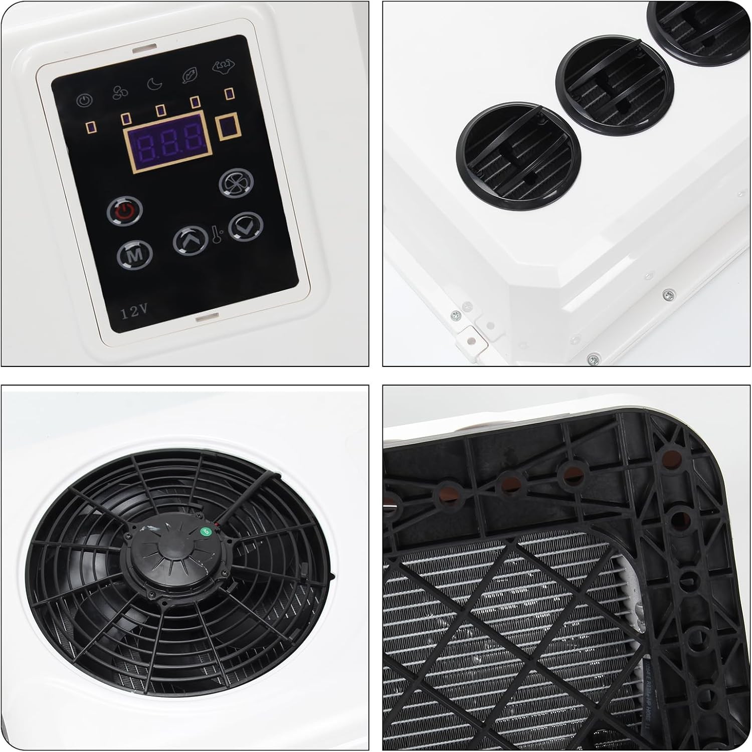 12000BTU 12V Truck Cab Air Conditioner Split AC for Semi Trucks Bus RV Caravan