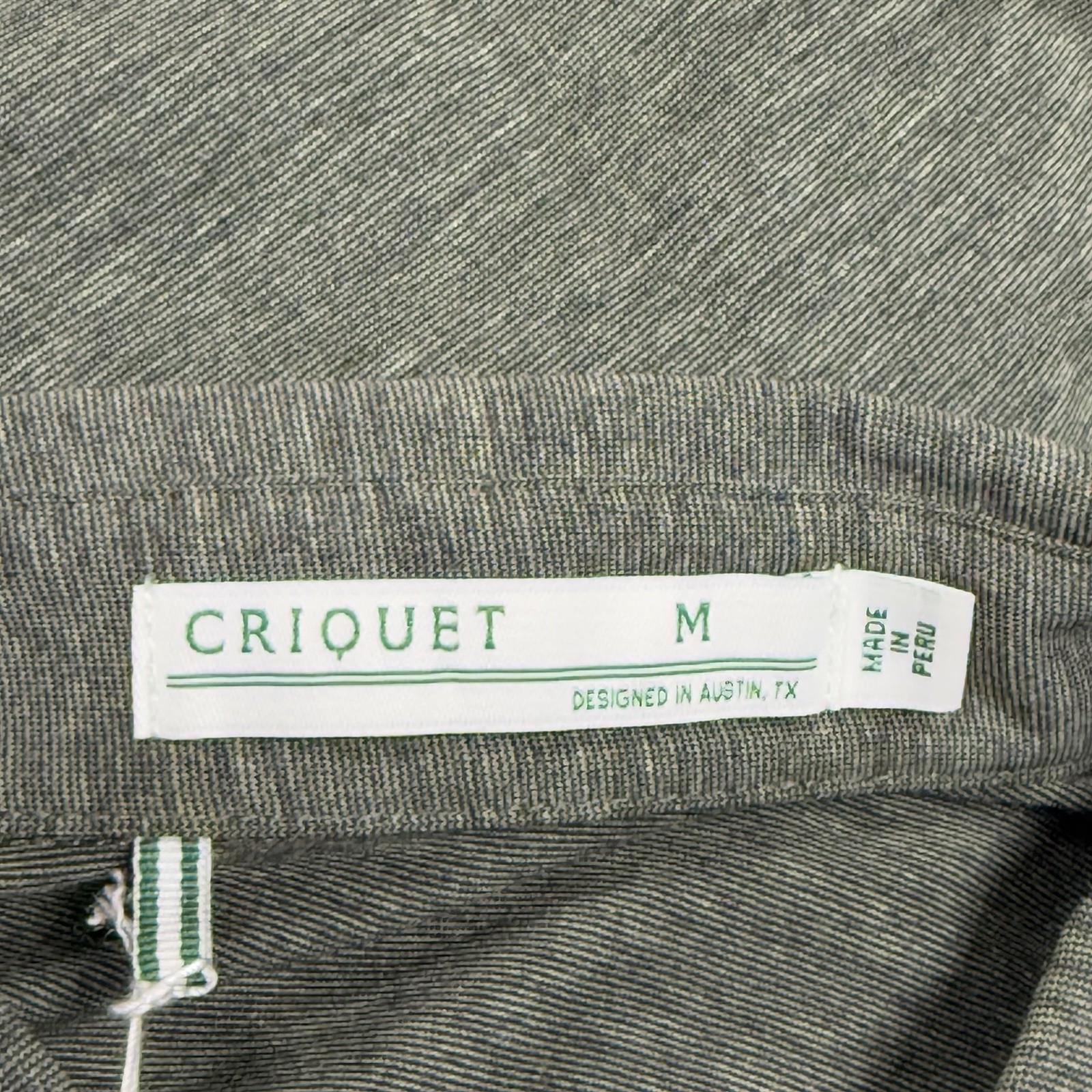 Criquet Performance Polo Shirt Mens Medium Olive Green Stretch