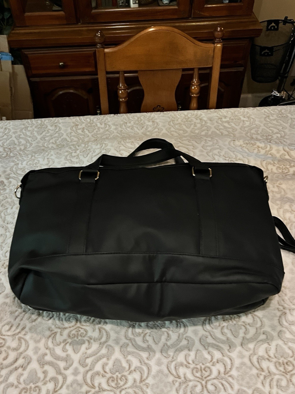 Disney Primark Mickey Mouse Black and Gold Duffle Bag Large Quilted Tote NWT