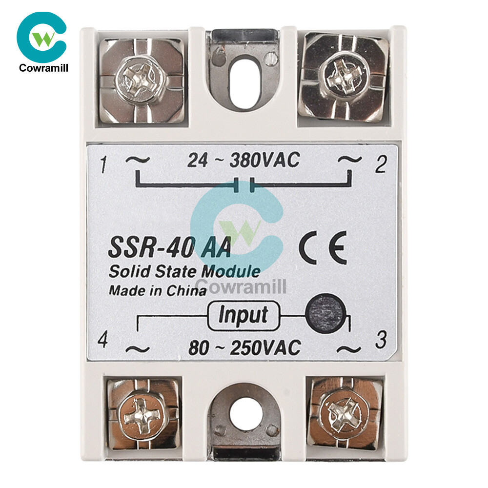 AC80-250V to AC24-380V 40A SSR-40AA Solid State Relay Module USA