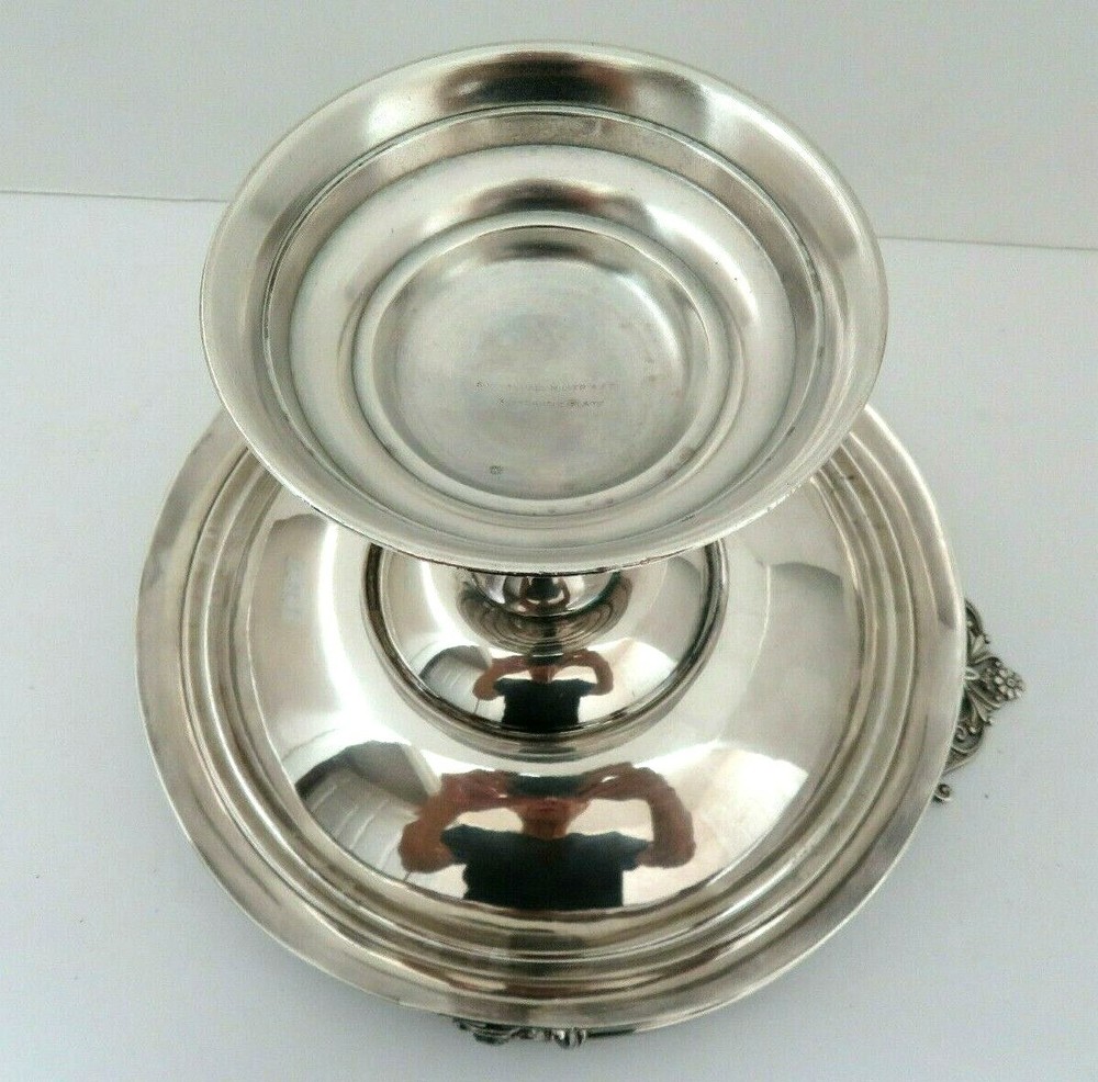 Simpson, Hall, Miller Quadruple Silver Plate Ornate Bride's Basket