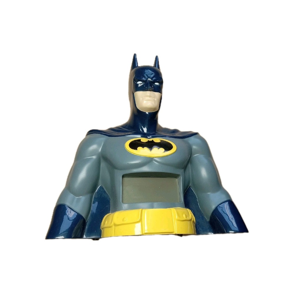 Vintage Batman Bust DC Comics Digital Clock 8" x 8" Rare