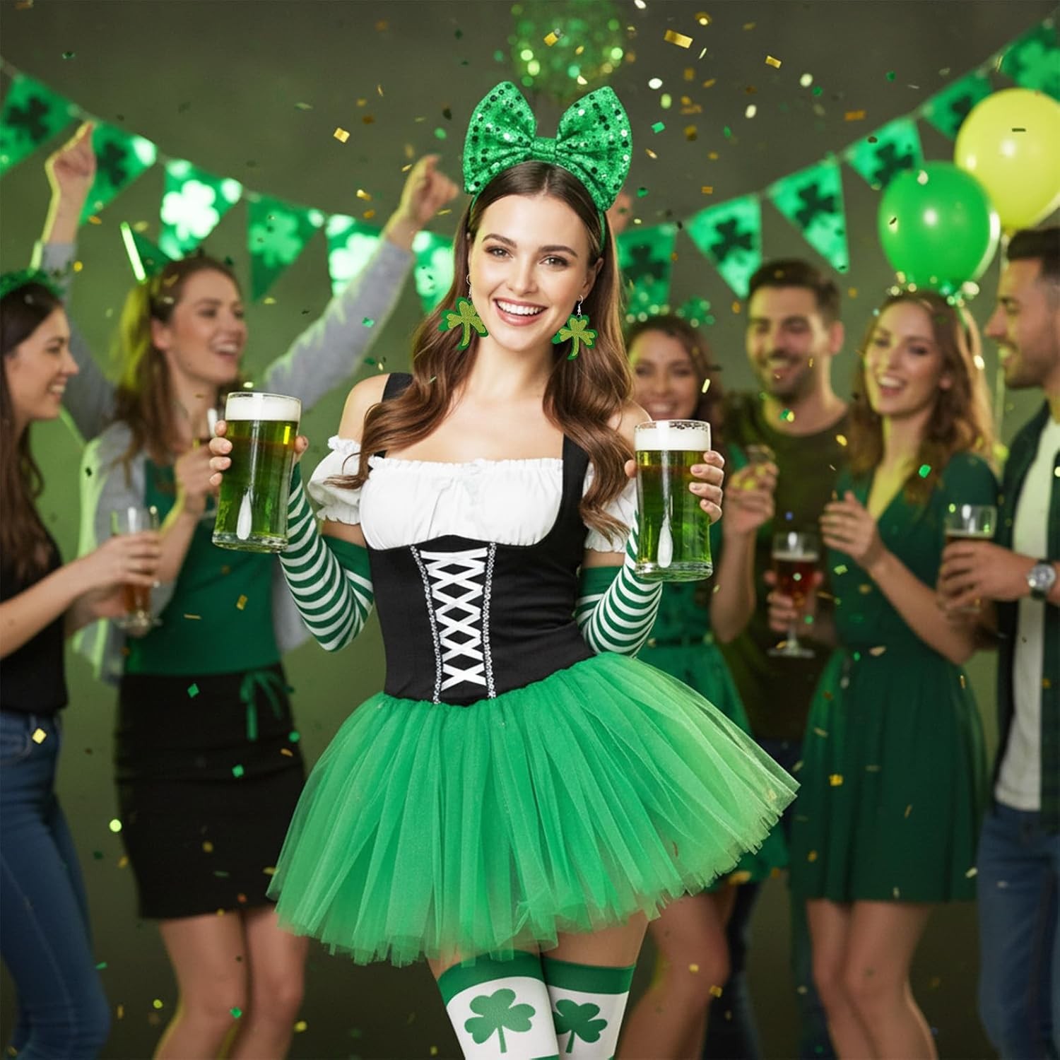 St. Patrick's Day Costume Accessories Set - 6 Piece Green St Patrick’s Day Tut