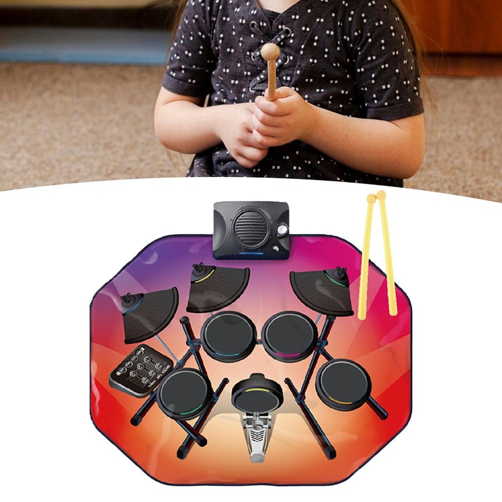Electronic Drum Set Portable Electronic Drum Kit Foldable Drum Sticks