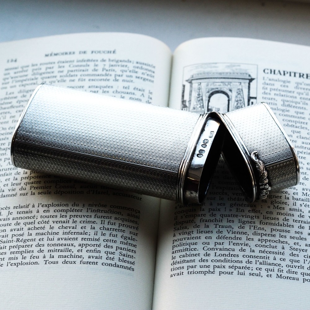 Antique Georgian Solid Silver Cigar/Cheroot Case Engine Turned - Edward Edwards