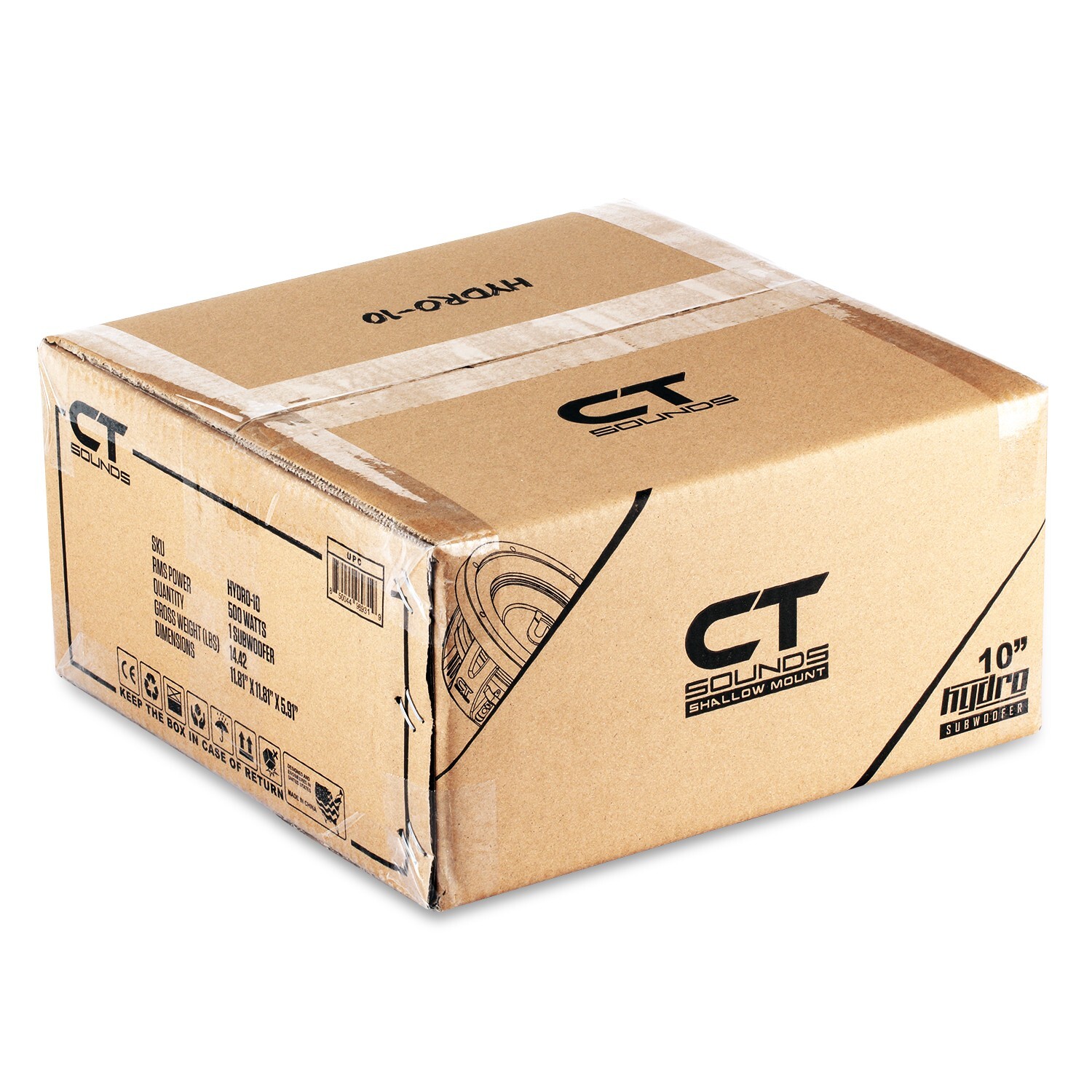 CT Sounds Hydro 10" 1000 Watt Dual 4-Ohm Shallow Mount Car Subwoofer