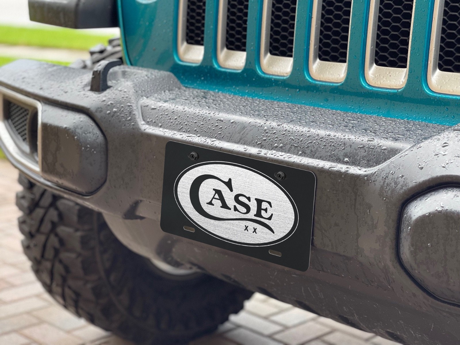 Case Knifes Aluminum License Plate laser etched car vehicle truck tag Man Cave