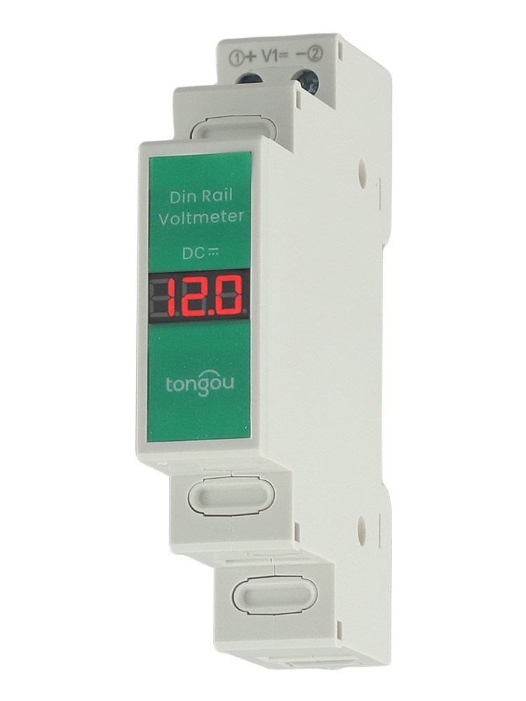 LED Display Voltage Meter for Din Rail Installation Supporting 11 310V DC Range