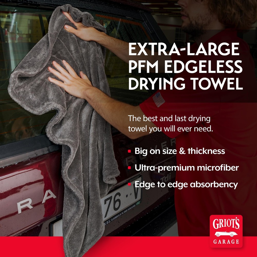 Griot's Garage Extra-Large PFM Edgeless Microfiber Drying Large, Standard