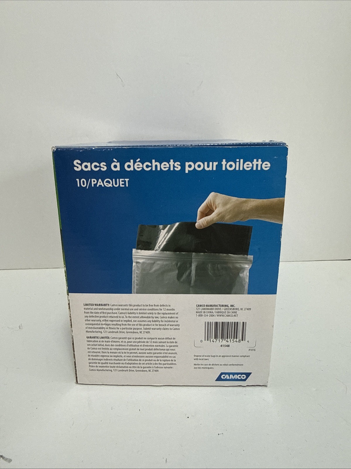 Camco 10 Pack of Leak Proof Double Lined Toilet Waste Bags, Black BRAND NEW