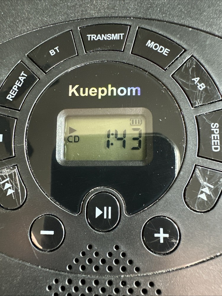 Rechargeable Bluetooth Portable CD Player KUEPHOM PM-10 Walkman CD Discman USB