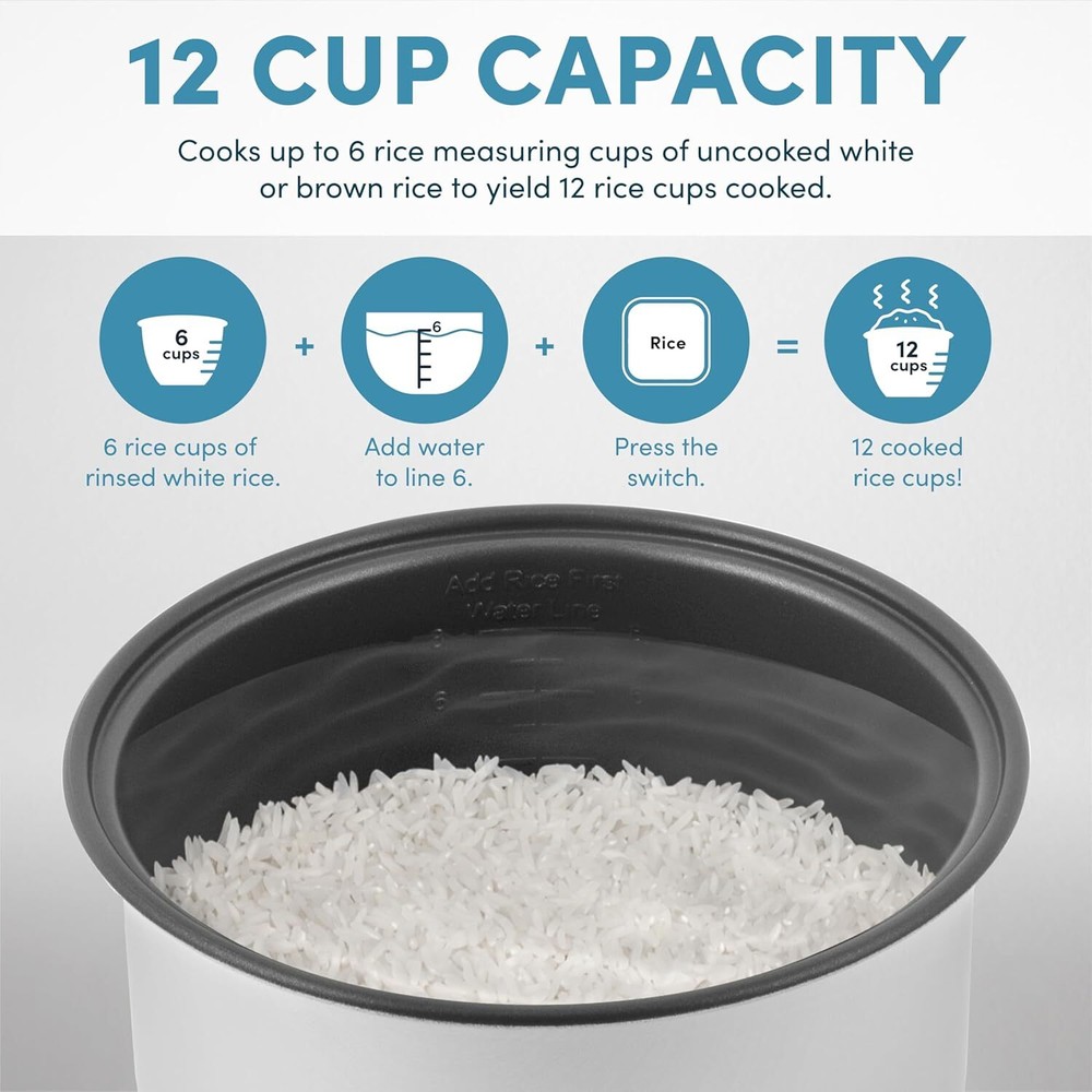 12-Cup (Cooked) Digital Rice and Grain Multi-Cooker Black