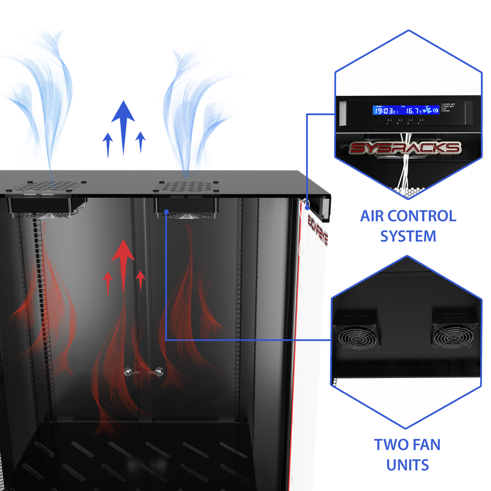Sysracks 22U Server Rack Cabinet Enclosure Premium Series Sysracks 35" Depth
