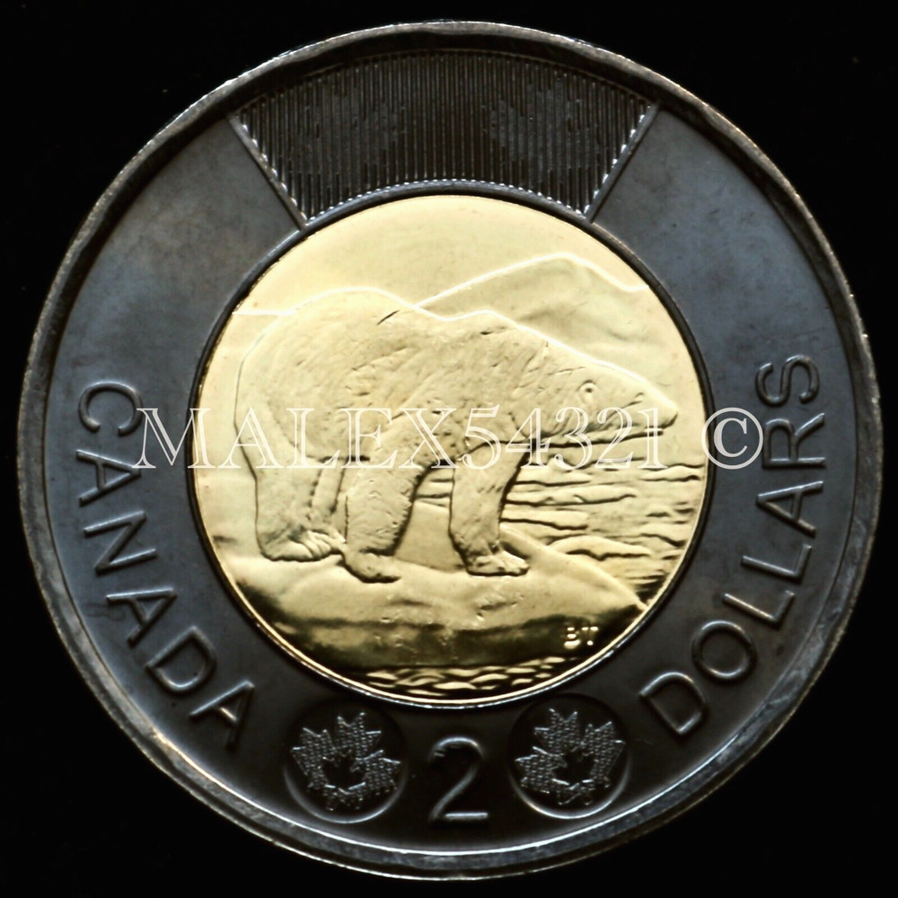 🇨🇦 ​2022 CANADA 2 DOLLARS BLACK RING "HONOURING Q.E. II" *CHOICE* UNCIRCULATED