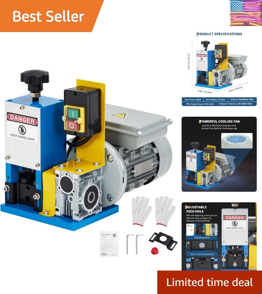 Electric Wire Stripping Machine, 0.06"-1" Automatic Scrap Wire Stripper with ...