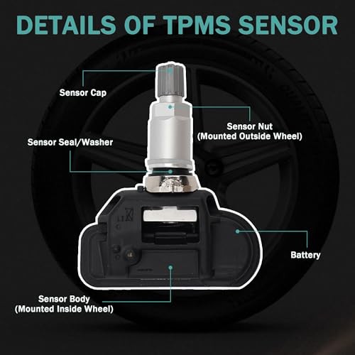 TPMS Tire Pressure Sensors 433MHz Programmed TPMS Sensor Compatible with