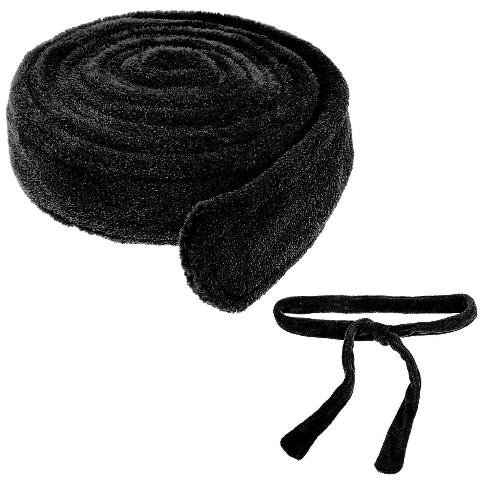 Soft Flannel Bathrobe Replacement Belt Unisex Adjustable Robe Tie Black 67"