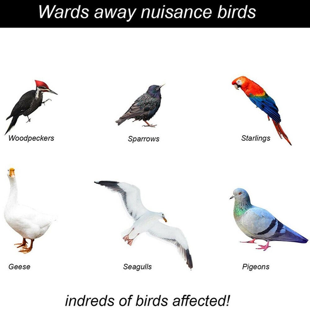 10Pack Bird Repellent Reflective Scare Rods Spiral Deterrent Control Device Deco