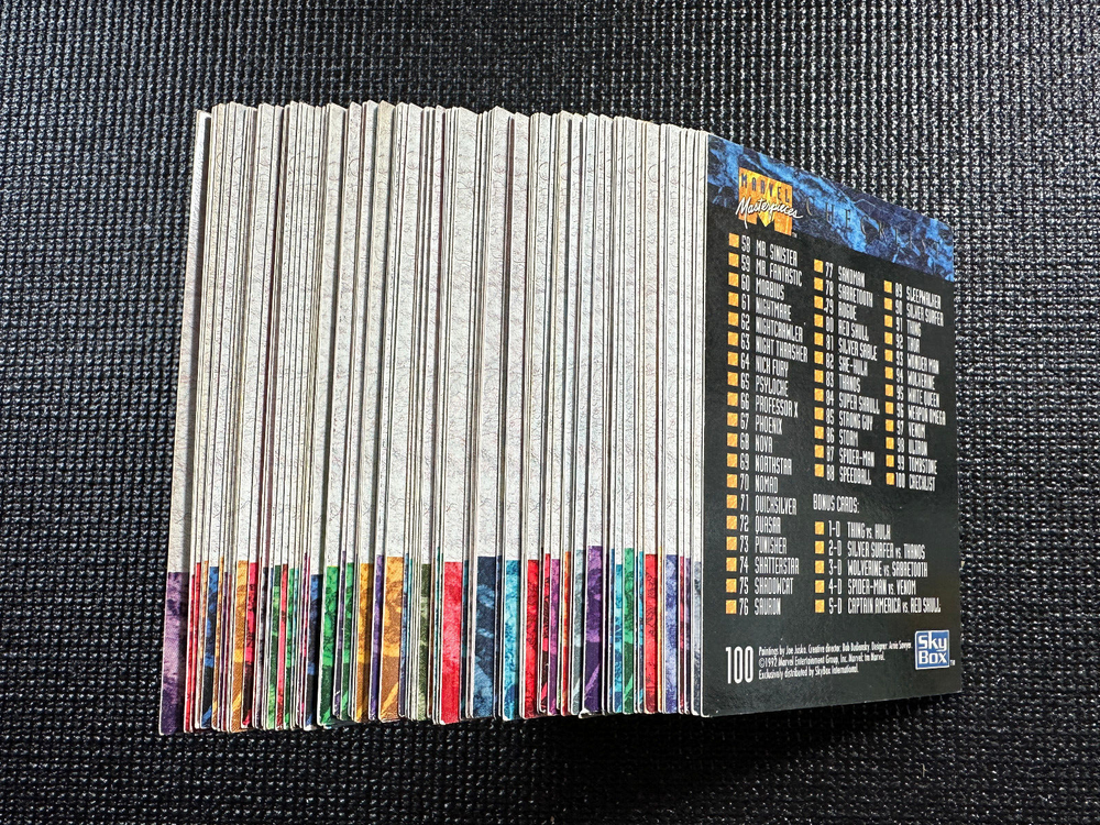 1992 Marvel Masterpieces - Complete Base Set (100 Cards) - CLEAN!