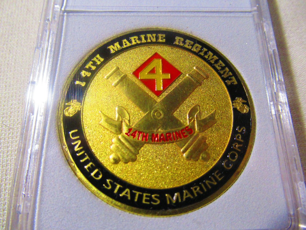 US MARINE CORPS - 14th MARINE REGIMENT Challenge Coin