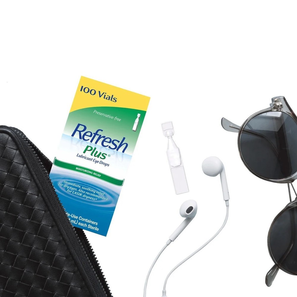 Refresh Plus Preservative-Free Eye Drops, 100 Single Use Containers, 2/27