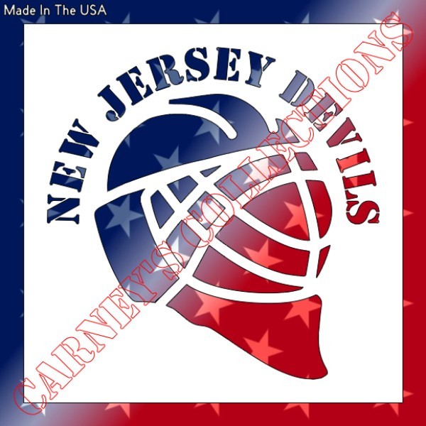 4"x4" Plastic Stencil - Hockey Devils (SC969)
