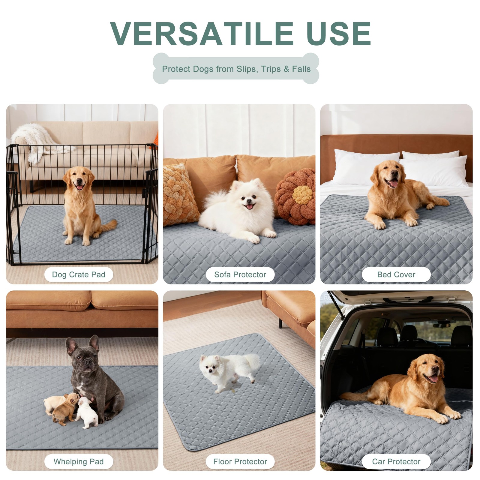 Reusable Washable Pee Pads for Dogs Large/Extra Large 36'' X 41'' 2 Pack, Absorb