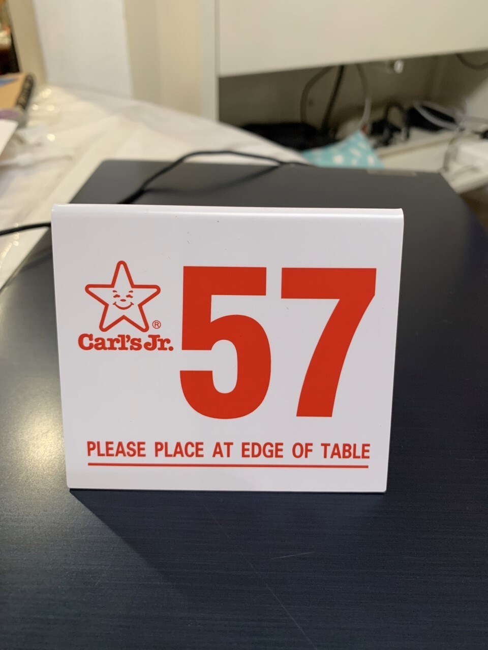 Classic Carls Jr Table Tent Number 50 thru 99