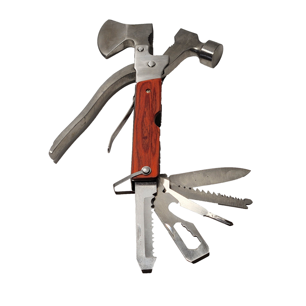 Multi Function Tool Outdoor Camping Emergency Survival Axe Hatchet Hammer Plier