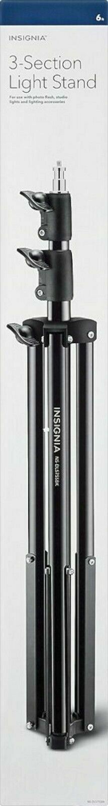 NEW Insignia 72" Photography Studio Can LIGHT STAND Black Tripod 6'-ft lighting