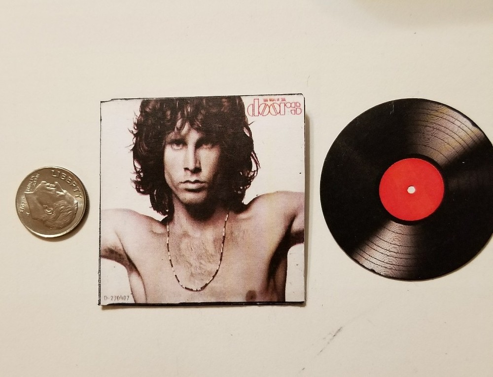 Miniature record album Barbie Gi Joe 1/6 playscale The Doors Jim Morrison Very