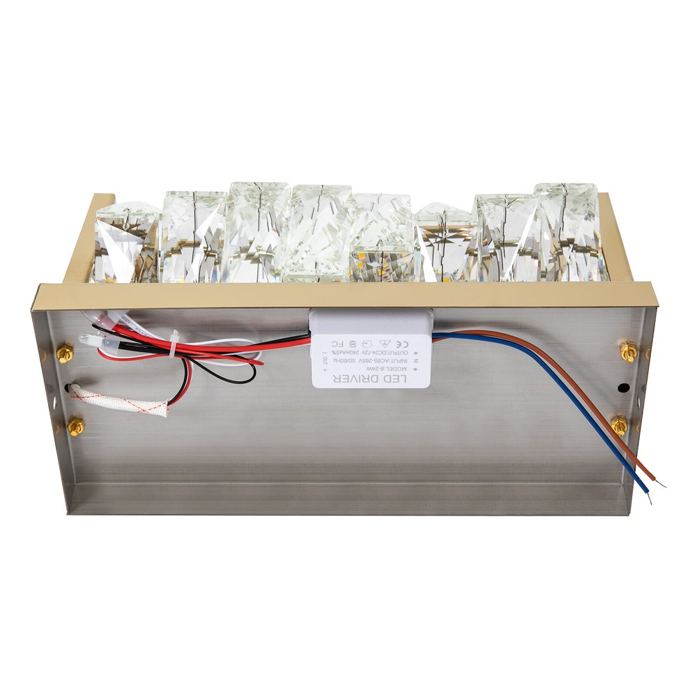 Modern Golden Crystal Wall Lamp with Adjustable LED Light Source