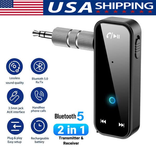USB Wireless Bluetooth 5.0 Transmitter Receiver for Car Music Audio Aux Adapter