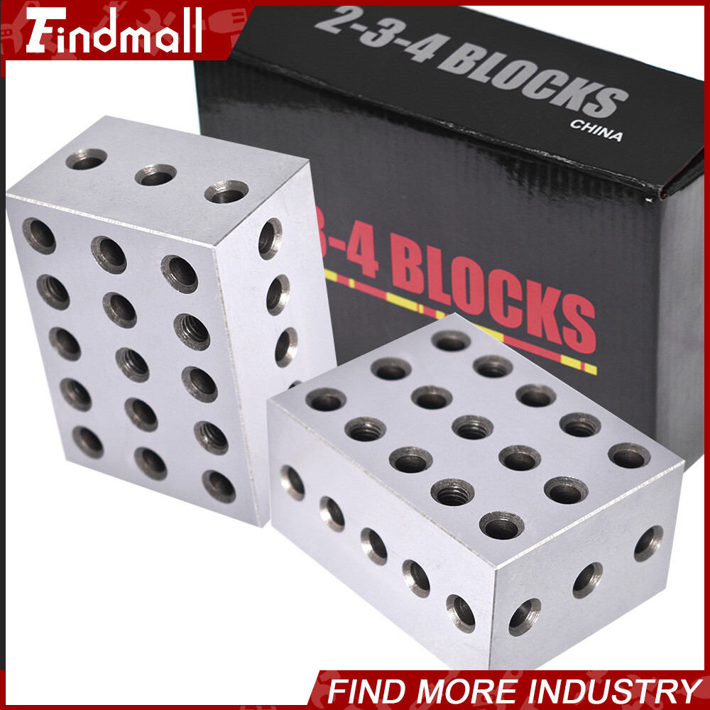 23 Holes 2-3-4 Blocks .0002" Precision 1 Matched Pair Ultra Precision Machinist