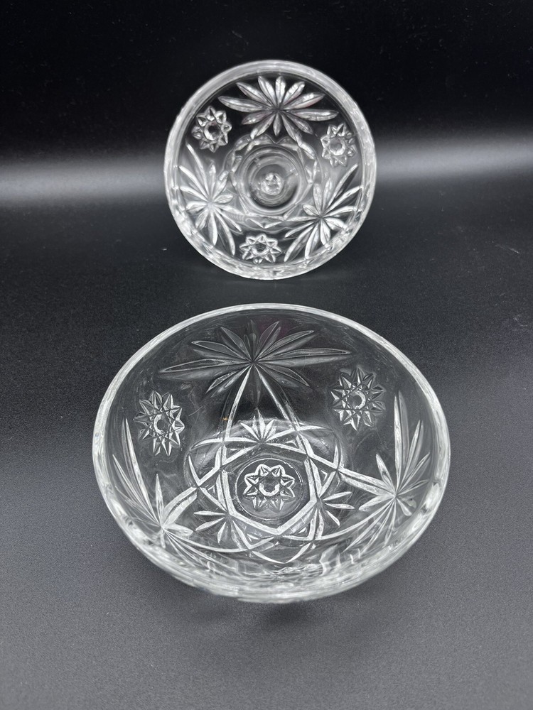 Anchor Hocking EAPG Cut Glass Small Candy Dish