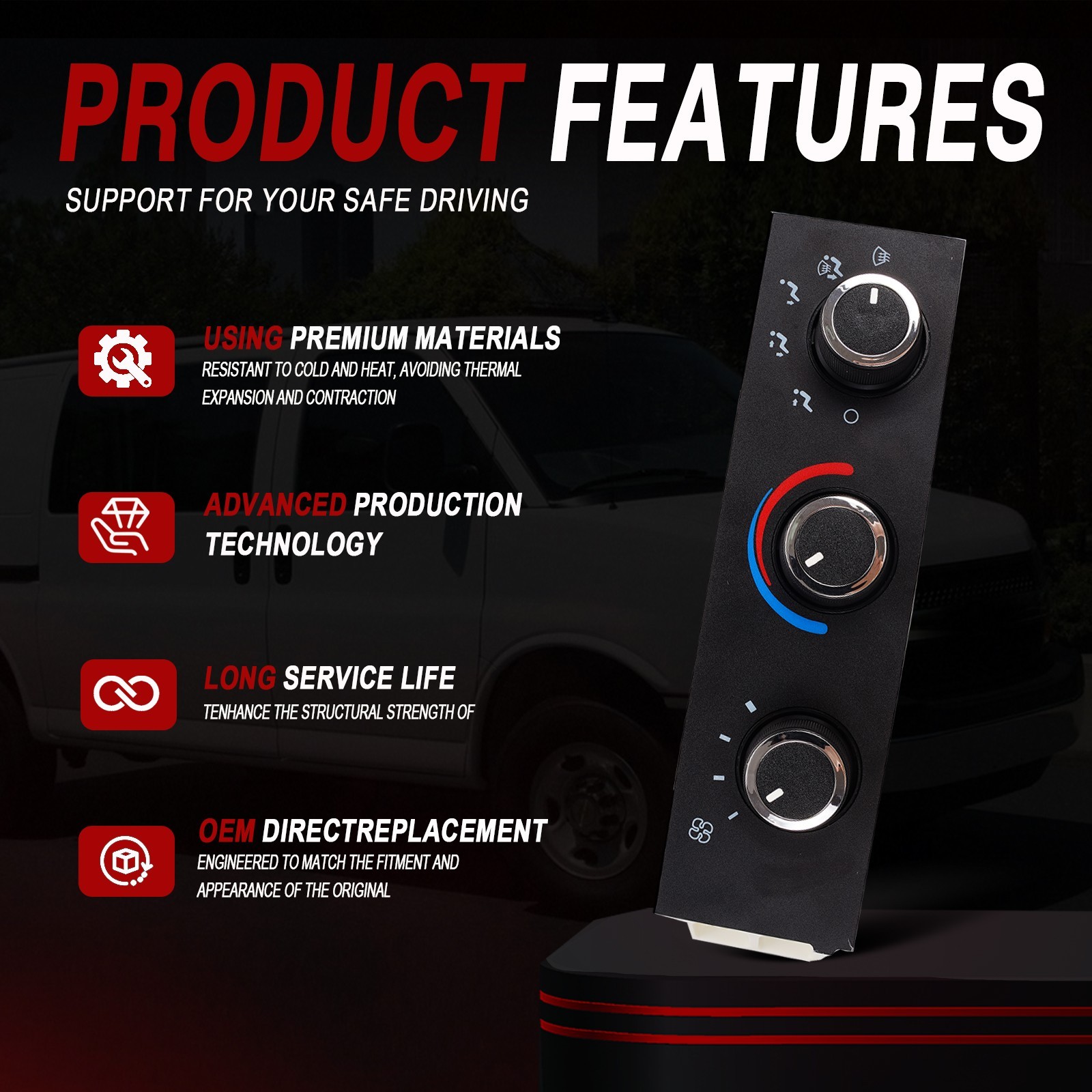 A/C Heater and Air Conditioning Control For Chevy Express Van SaVana 3500 2500