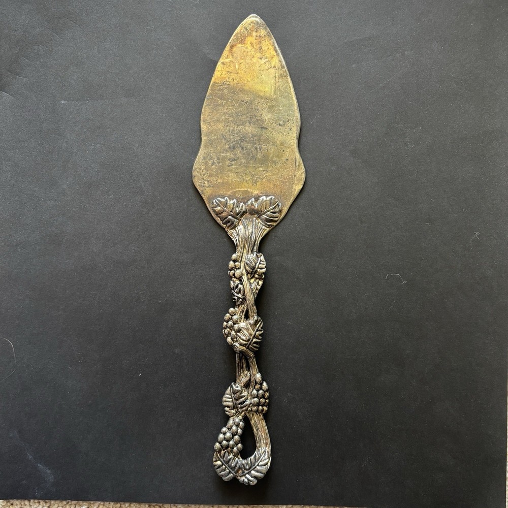 Godinger Silver Art Co Grape Vine Hostess Serving Set 4pc Sticker Patina VTG