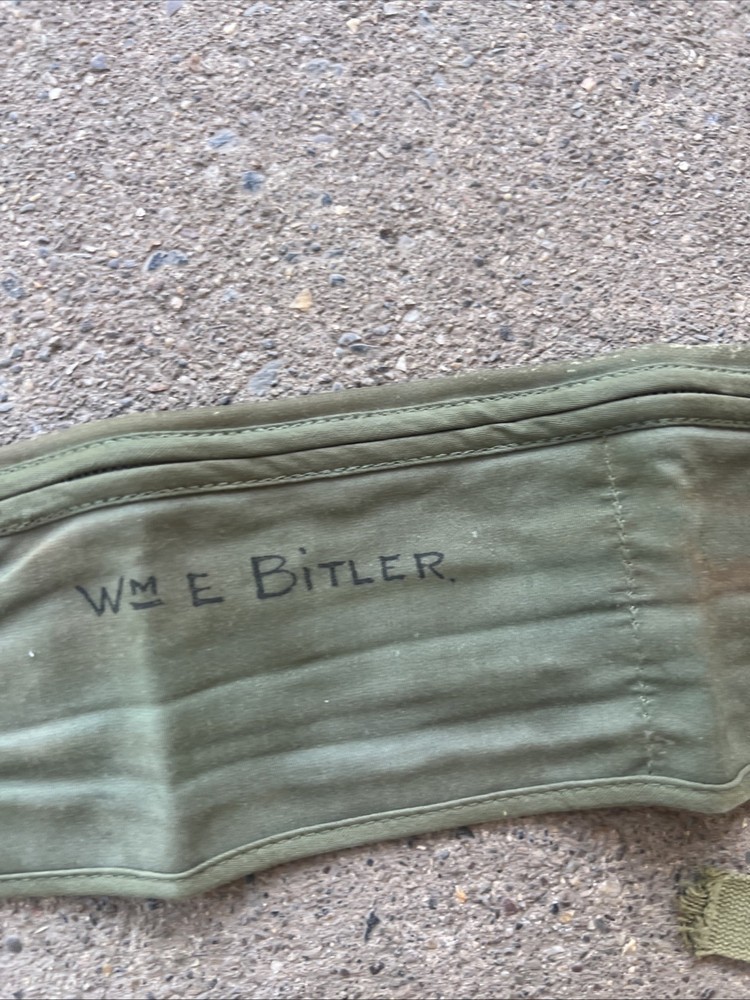 WW2 US Army OD Money Belt Named (AA377