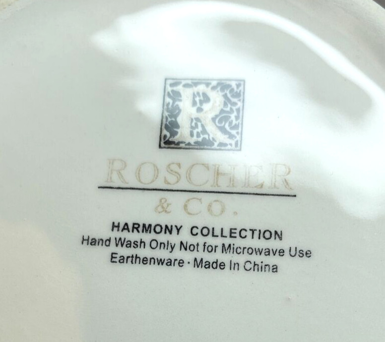 Roscher & Co. Earthenware “Harmony Collection” Footed 2 Quart Pitcher