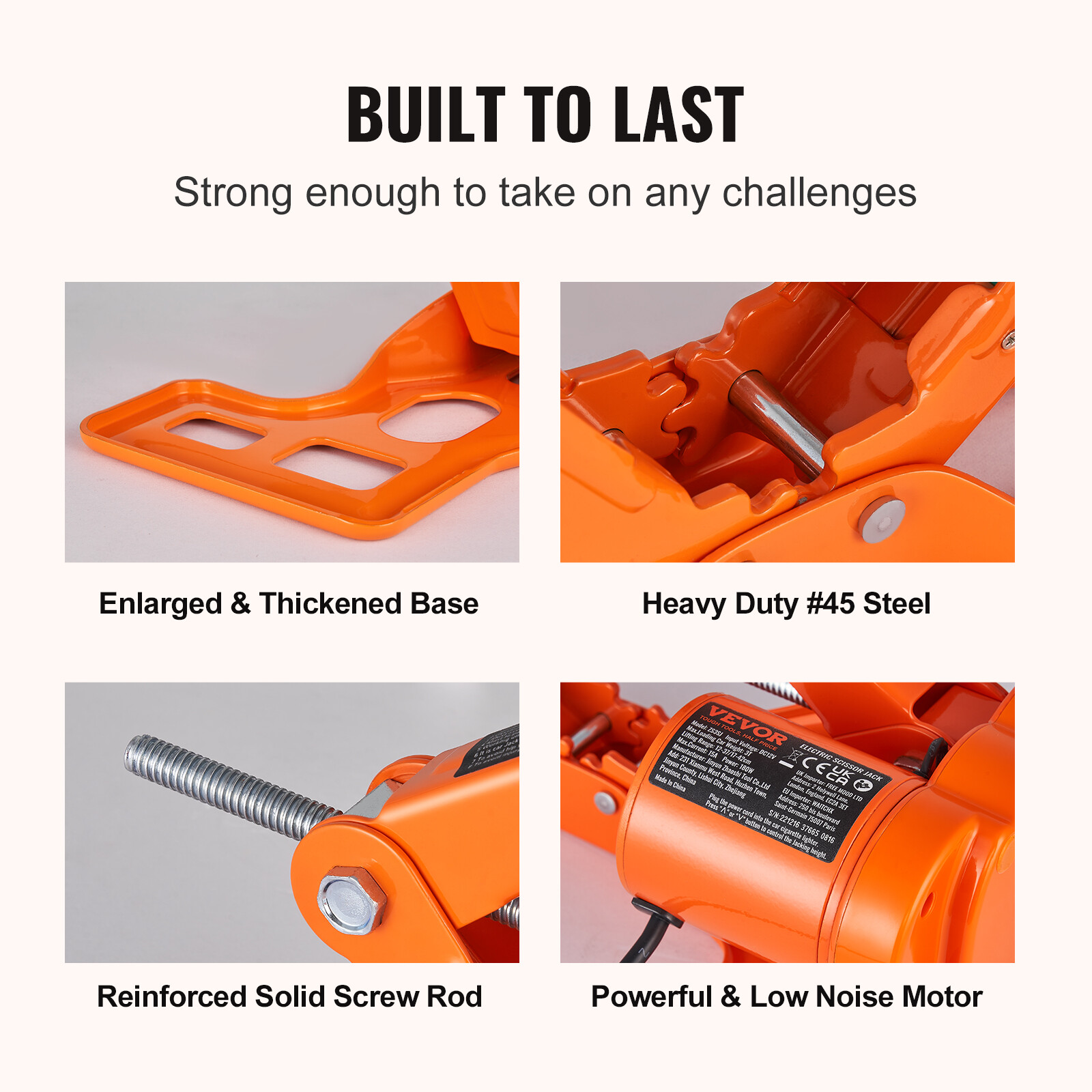 VEVOR Electric Car Jack Floor Jack 3 Ton Electric Scissor Jack Car Repair Tool