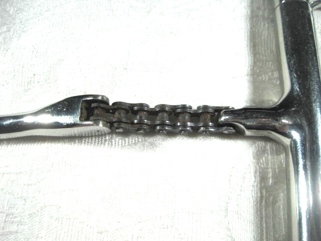 Horse Bit Dee Ring Snaffle Half Bike Chain Titanium 5.5''
