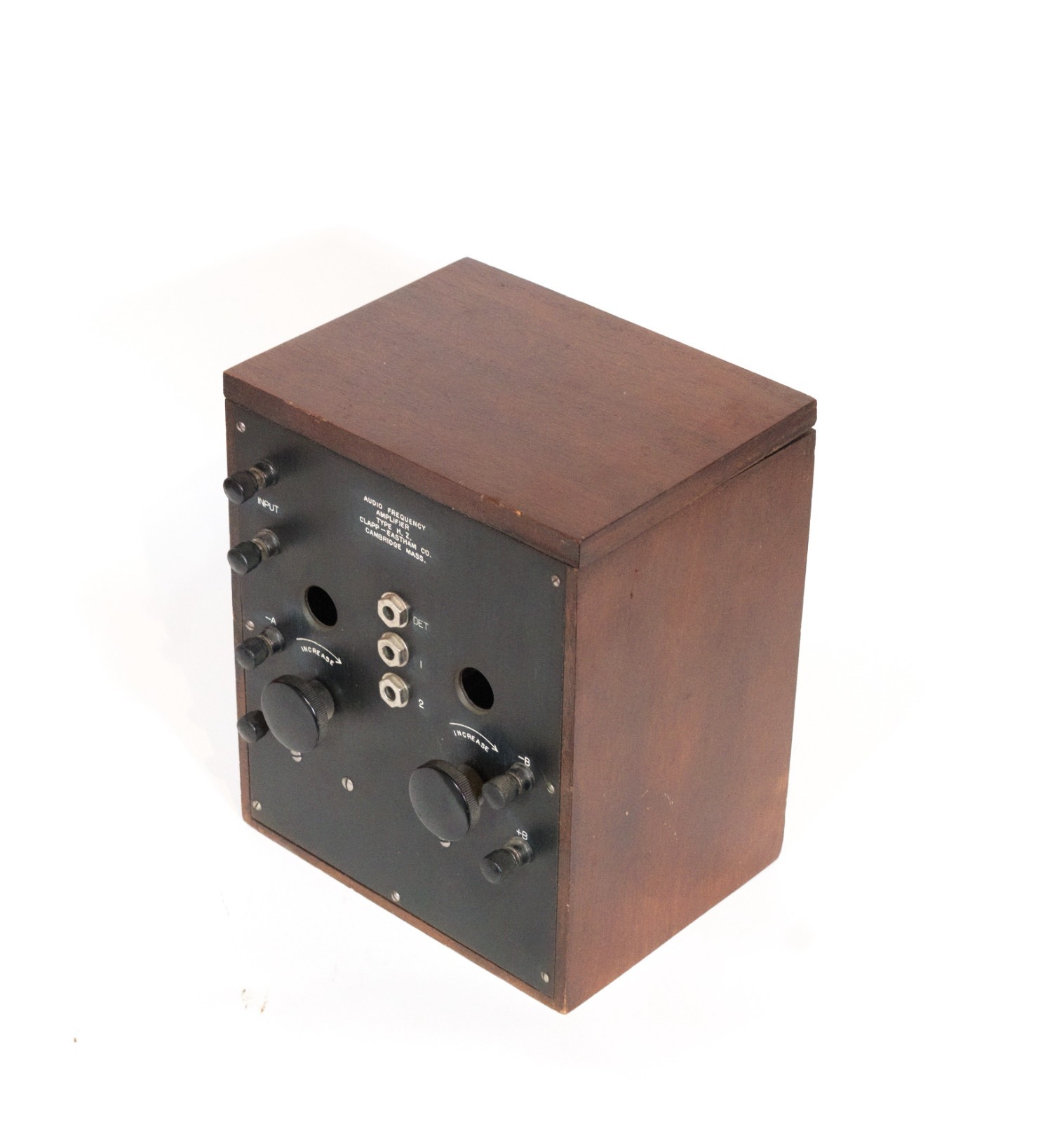 1922 Clapp Eastham HZ 2-Stage Radio Amplifier w/Brass Base Tipped Tubes * Works