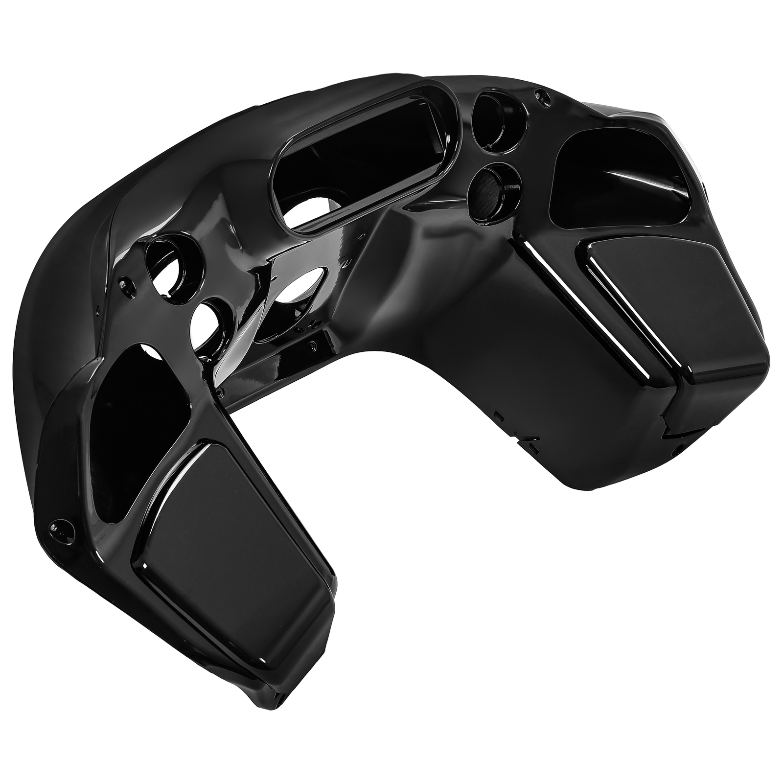 Vivid Black Front Inner Outer Headlight Fairing For Harley Road Glide FLTR 98-13