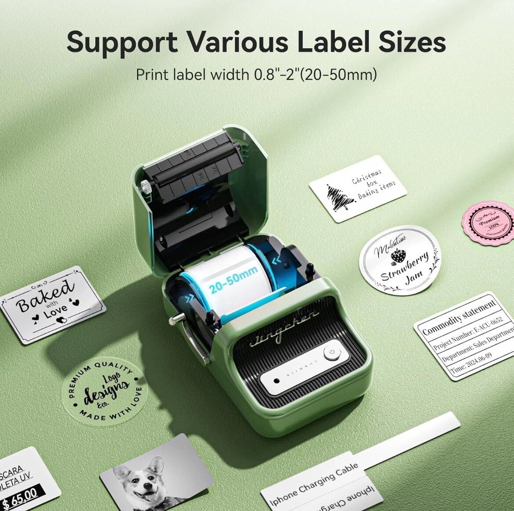 B21 Label Maker, 2 Inch Portable Thermal Label Printer, Label Maker Machine with